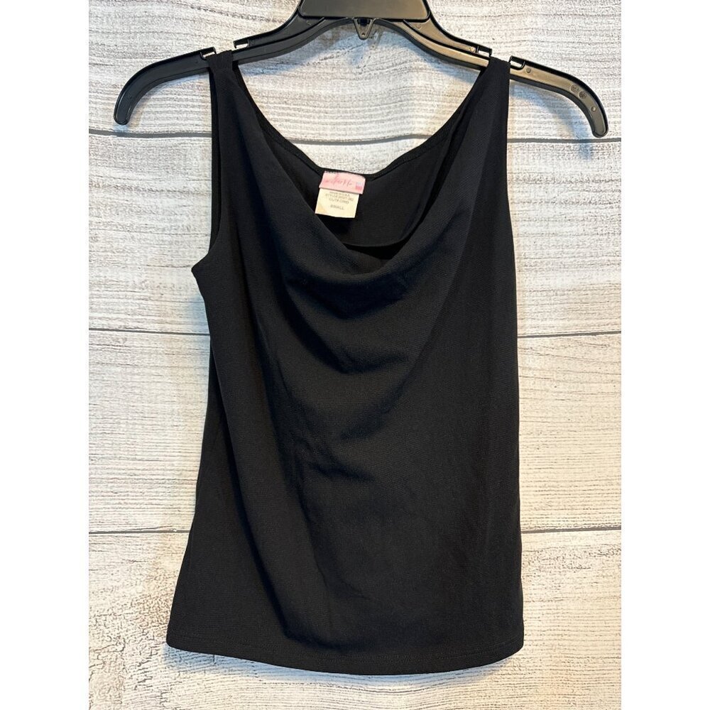 Sparkle Basic Black Sleeveless Tank Top S